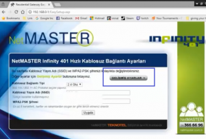 NetMaster İnfinity 401 Modeminde Port Açma_resim_3